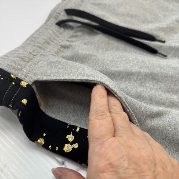 Carbon Jogger Shorts Mens XL Drawstring Gray Stretch Cotton Athletic Streetwear - Picture 4 of 12